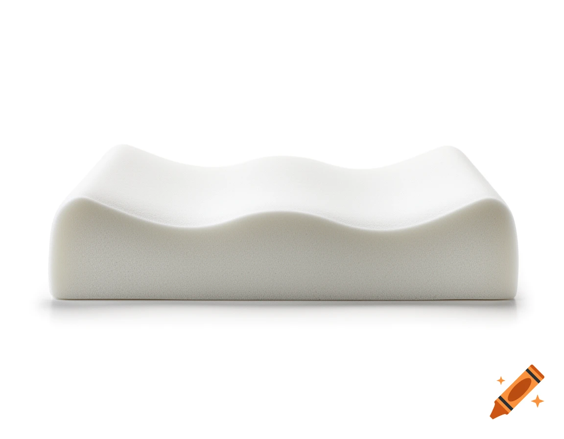Cuscino ortopedico cervicale in memory foam — profilo ergonomico a onda per il collo