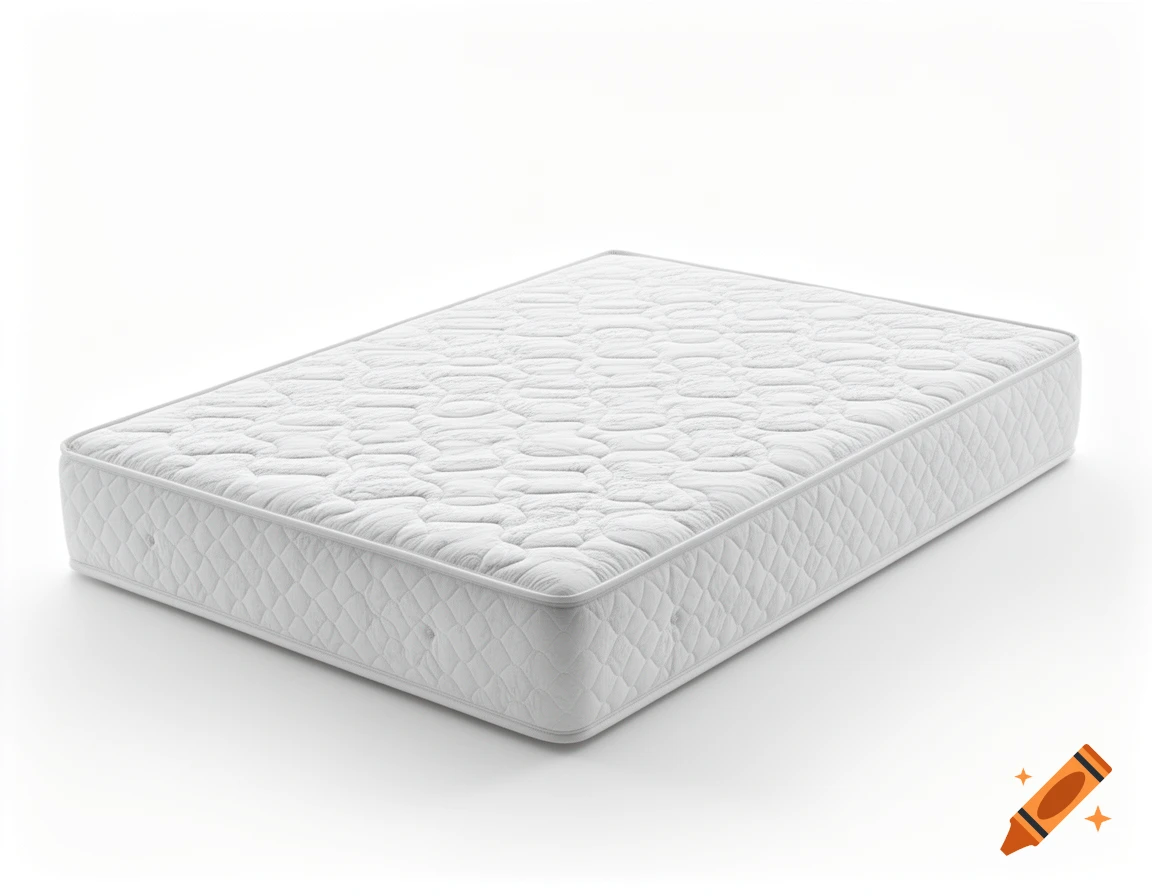 Materasso ortopedico in memory foam — superficie trapuntata, visione 3/4 del prodotto